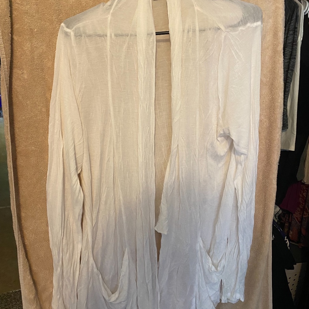 Sheer white cardigan